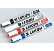 Маркер LEKON Standart c нитроэмалью цвет: черный (12 шт)